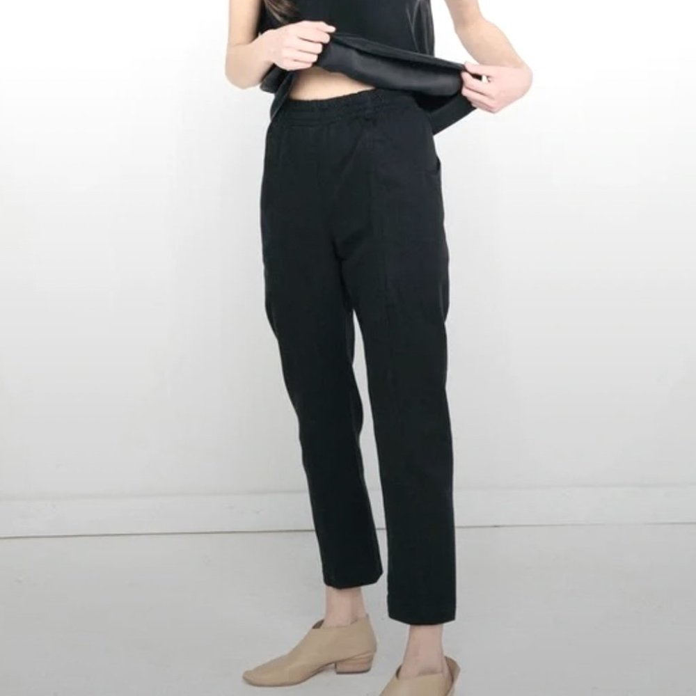 Elizabeth Suzann cotton canvas Clyde pants Black 6R